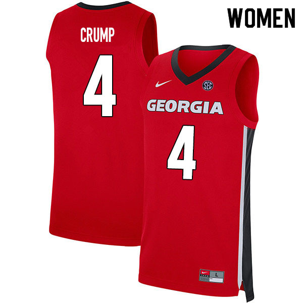 2020 Women #4 Tyree Crump Georgia Bulldogs College Basketball Jerseys Sale-Red - Click Image to Close